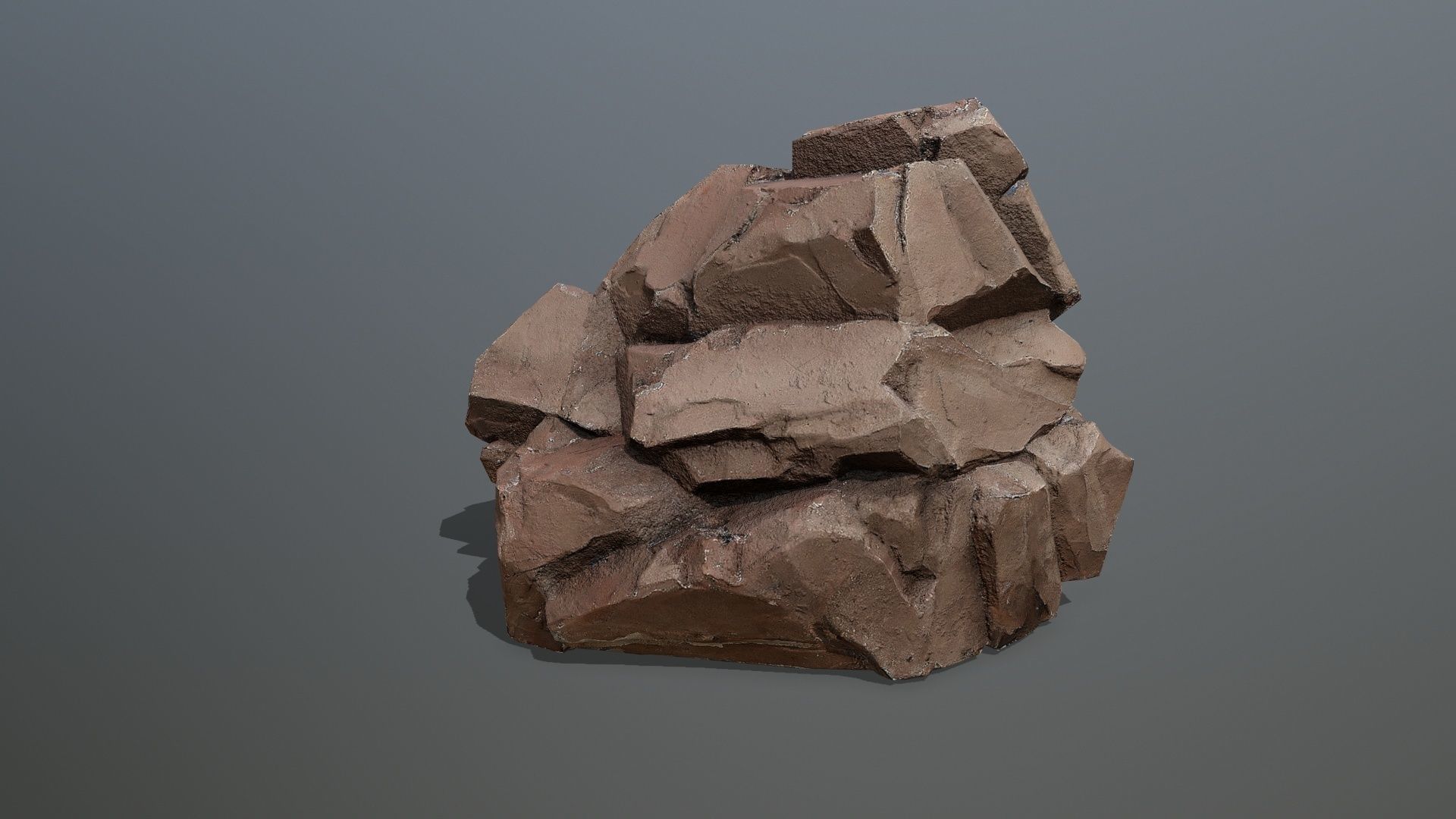 Desert Cliff Rock 2 Low-poly 3D model_4