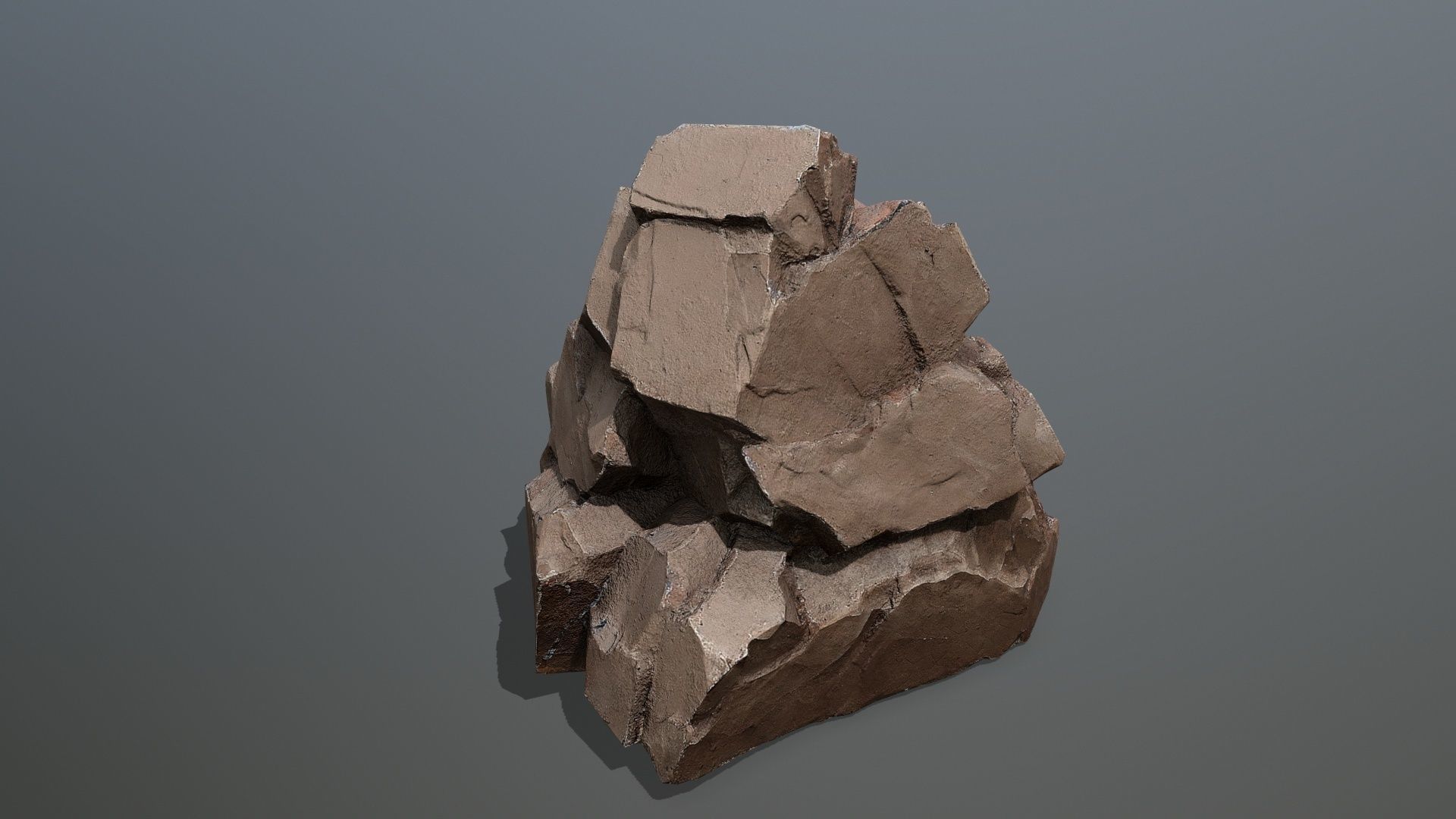 Desert Cliff Rock 2 Low-poly 3D model_6