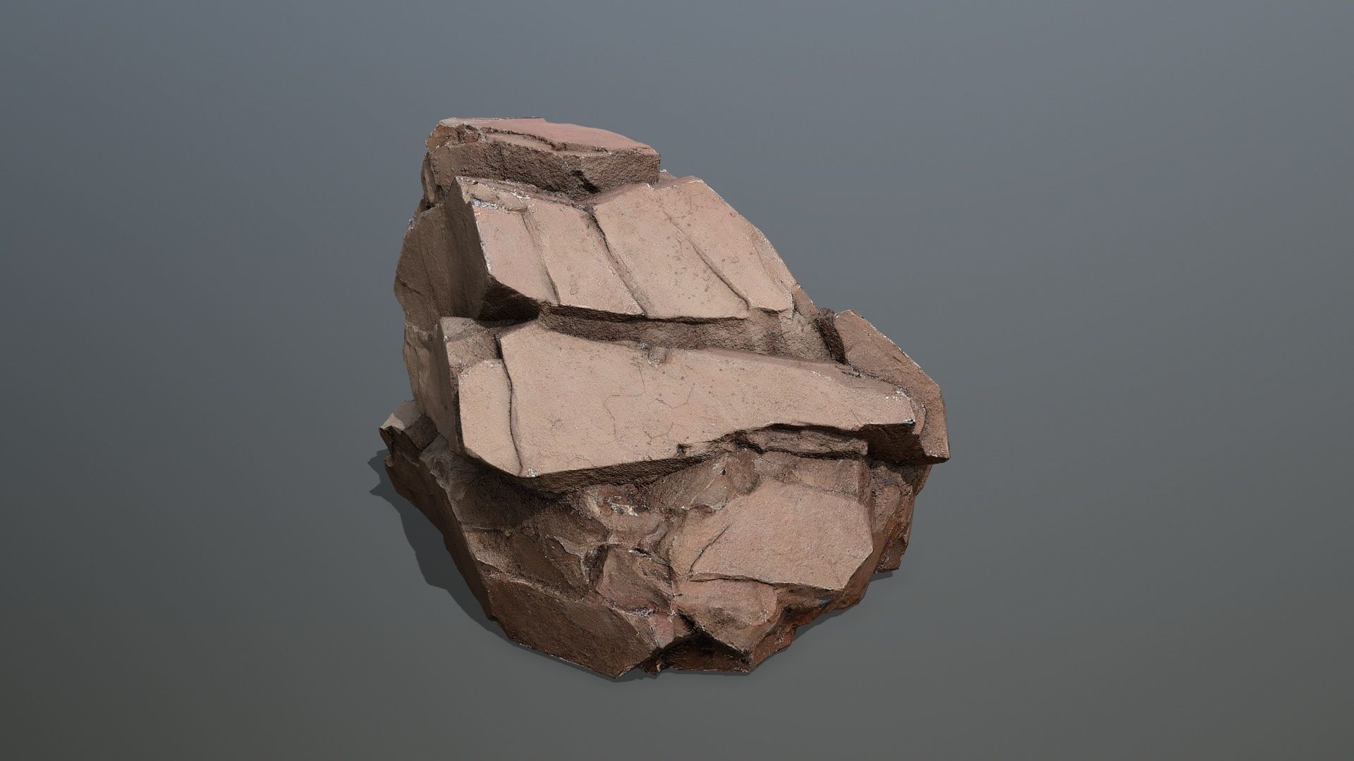 Desert Cliff Rock 2 Low-poly 3D model_8