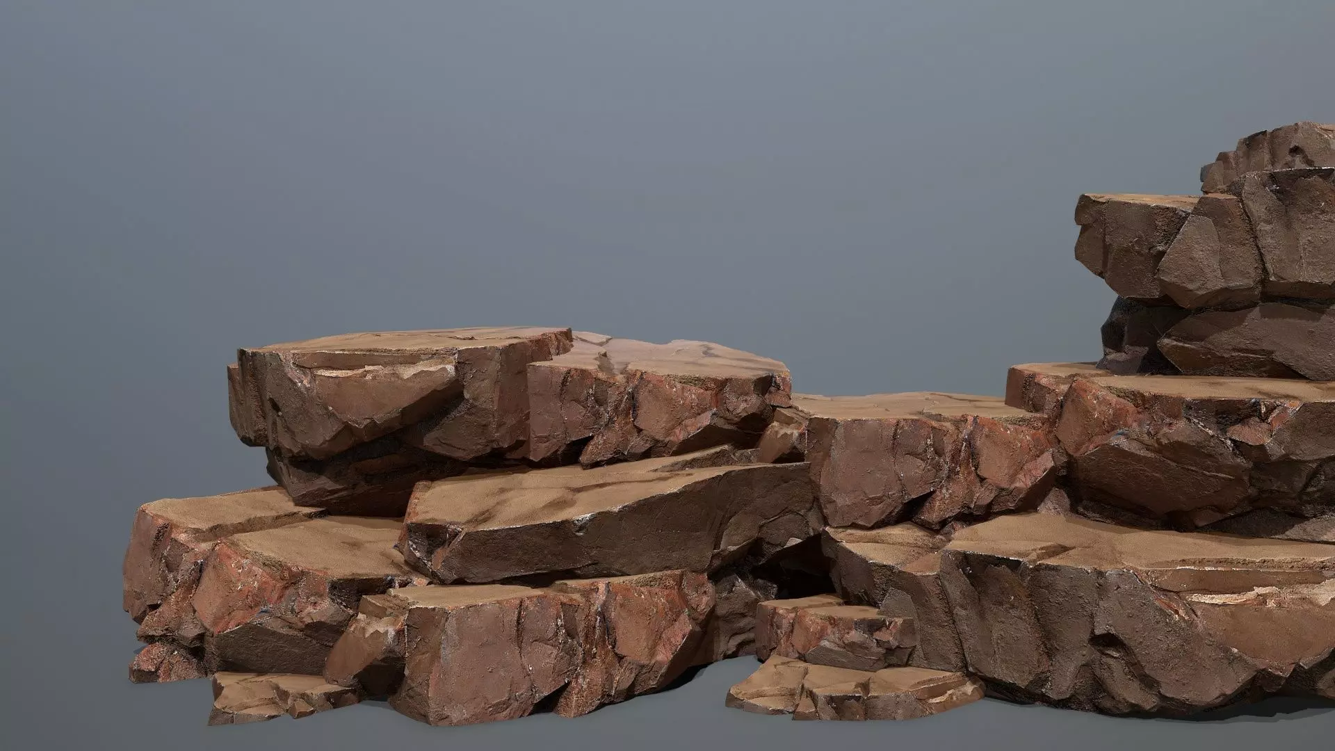 Desert Cliff Rock 2 Low-poly 3D model_0