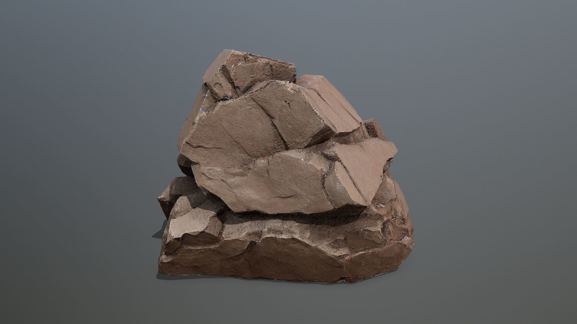 Desert Cliff Rock 2 Low-poly 3D model_7