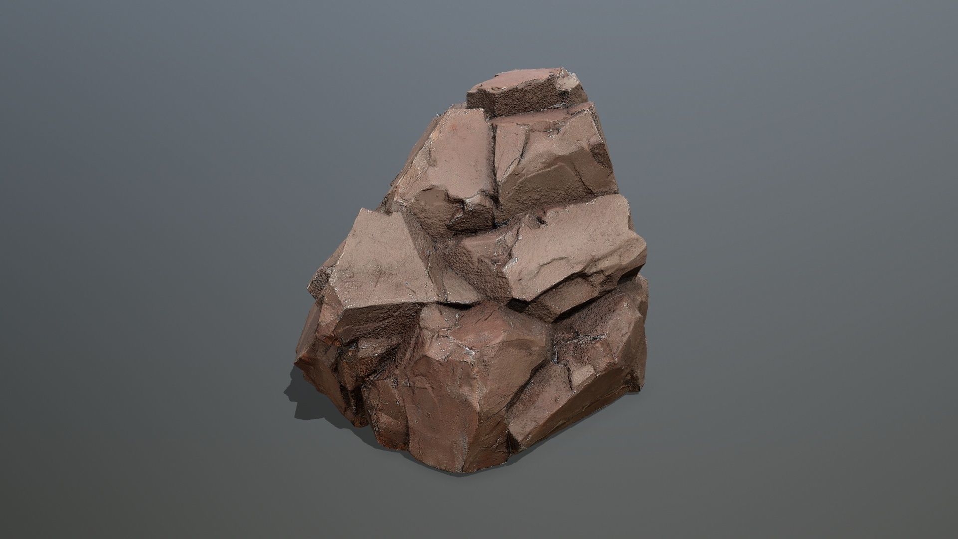 Desert Cliff Rock 2 Low-poly 3D model_3
