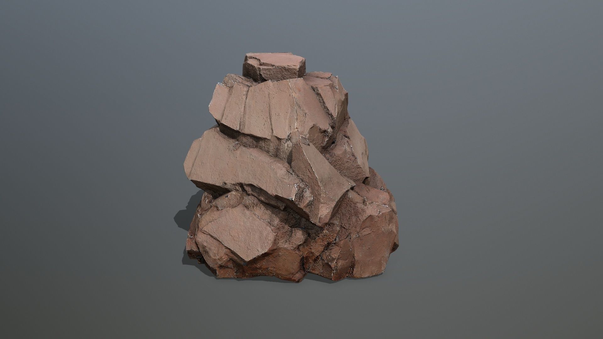 Desert Cliff Rock 2 Low-poly 3D model_9