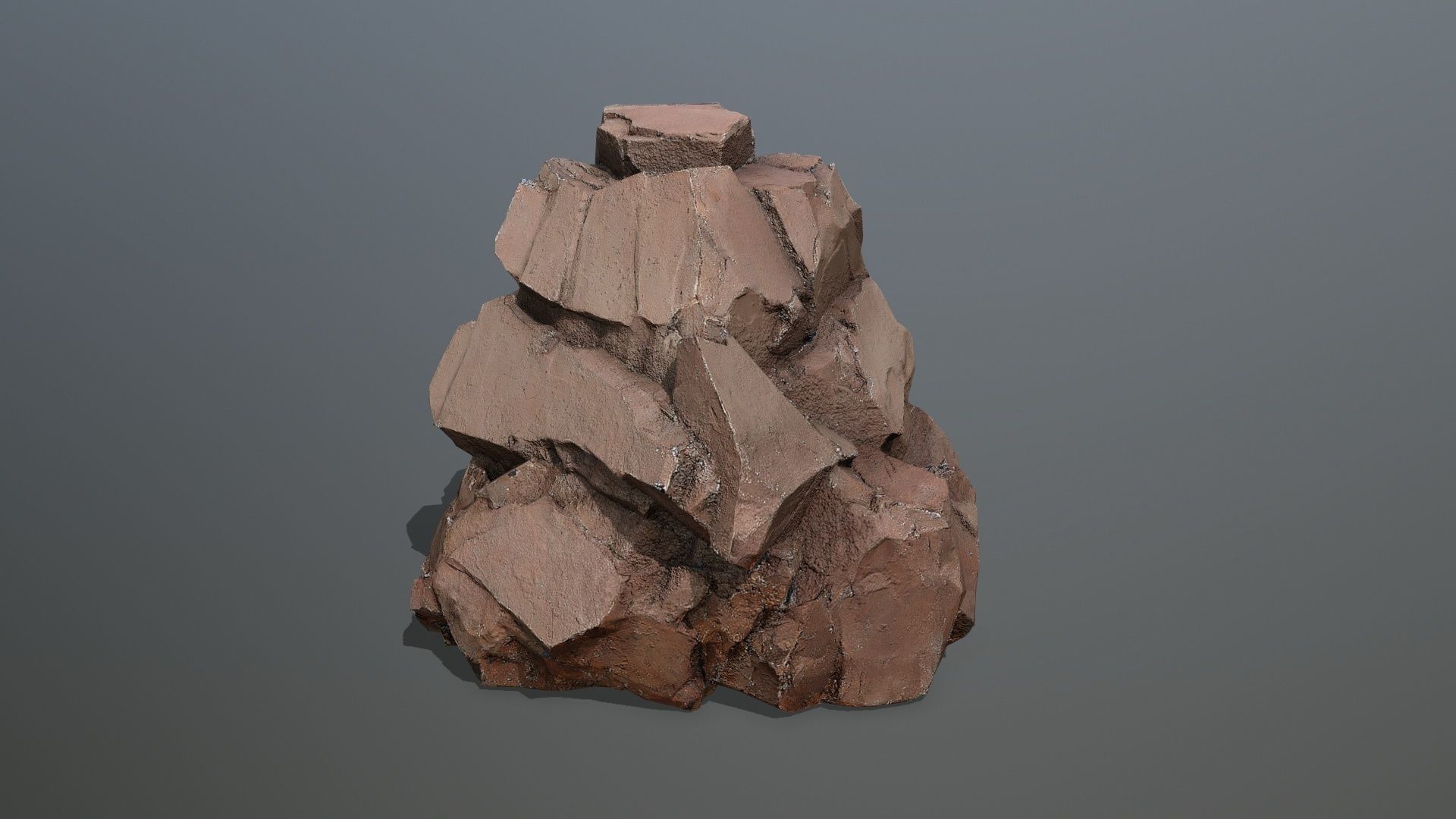 Desert Cliff Rock 2 Low-poly 3D model_2