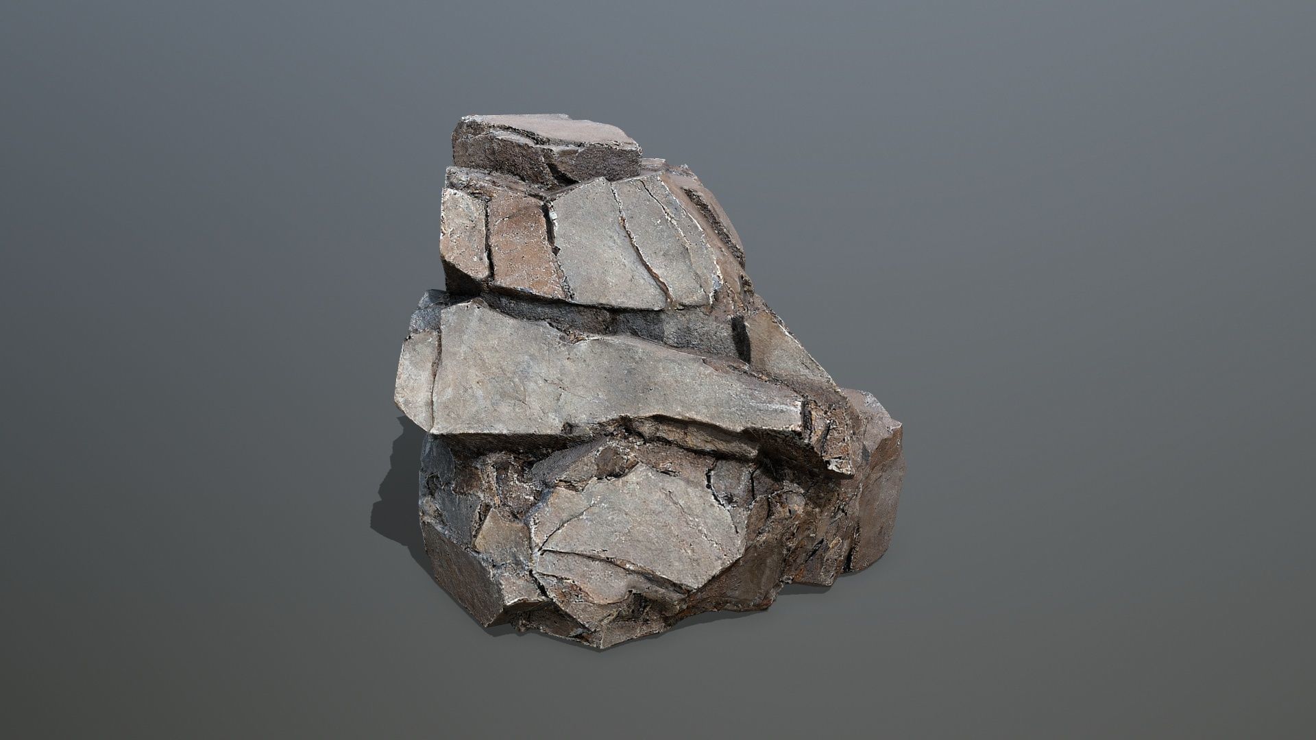 desert rocks  Low-poly 3D model_9