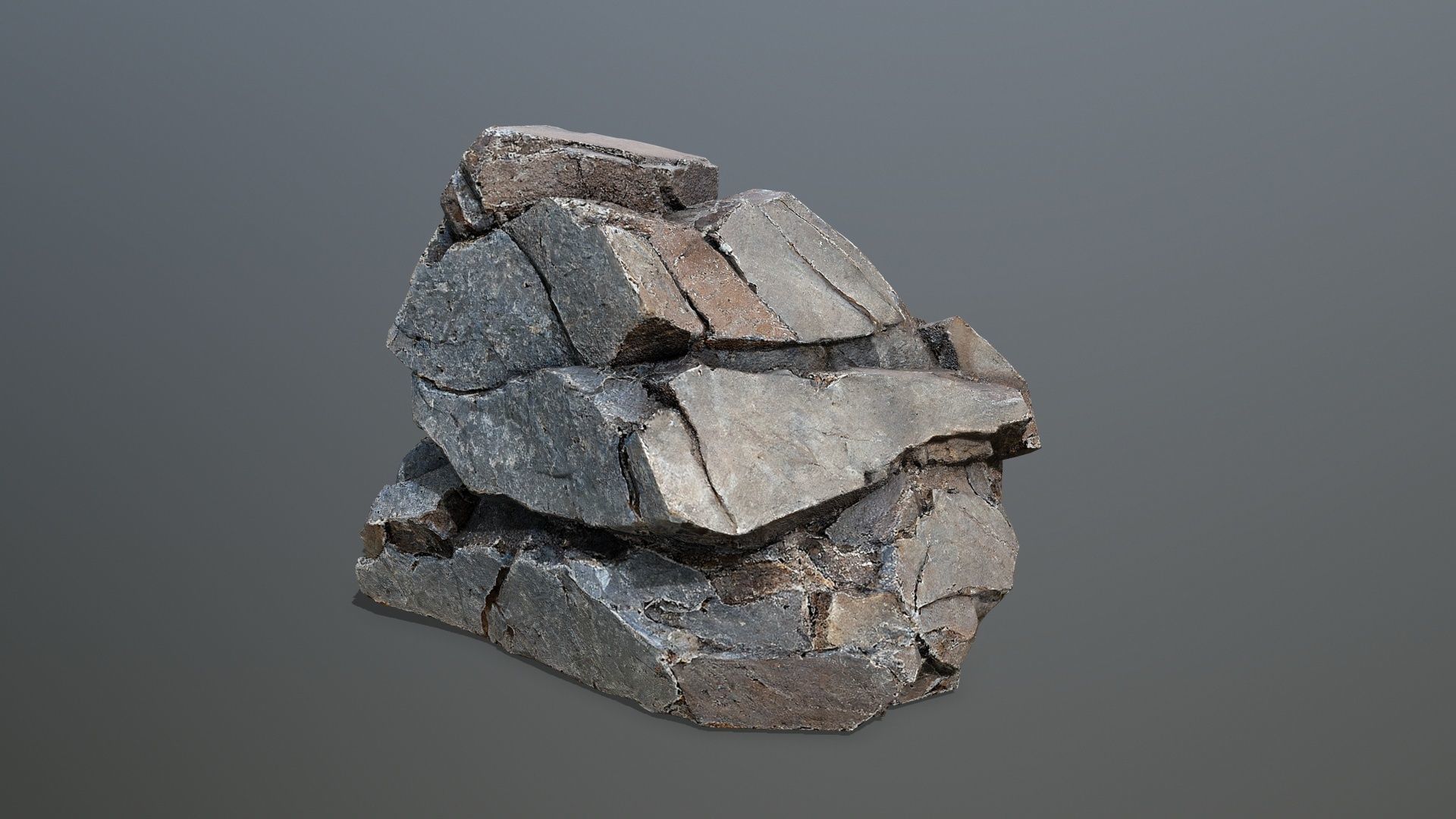 desert rocks  Low-poly 3D model_8