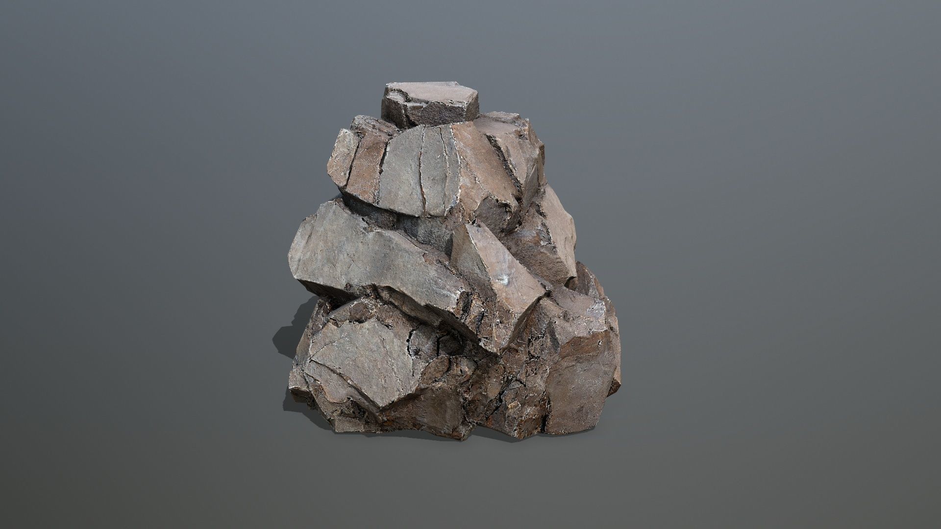 desert rocks  Low-poly 3D model_10
