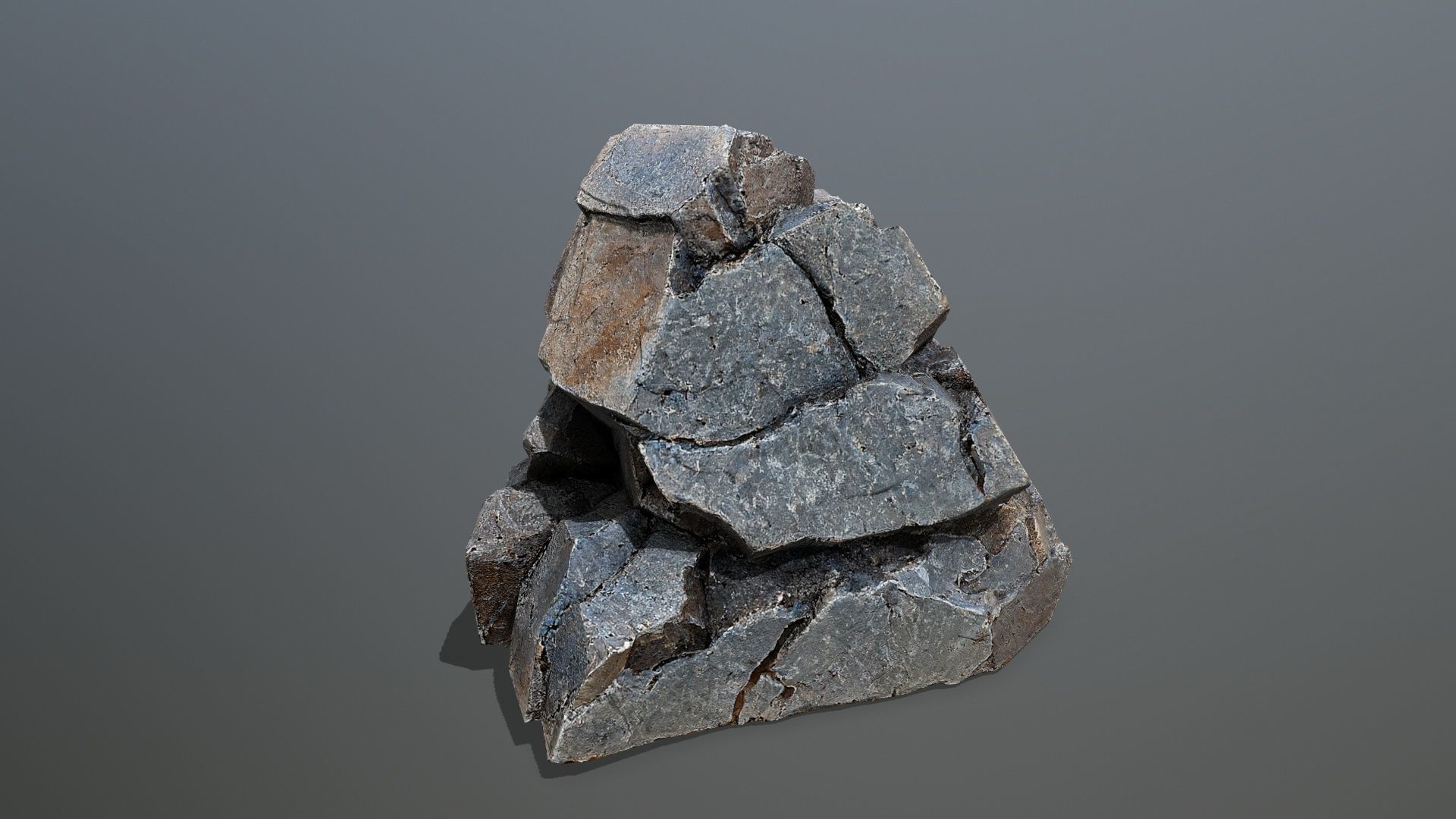 desert rocks  Low-poly 3D model_7
