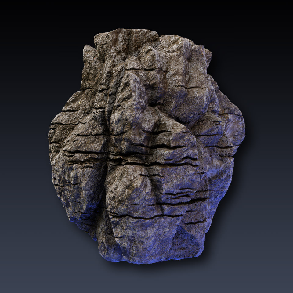 Rock Face Cliff Blocks 01 3D model_6