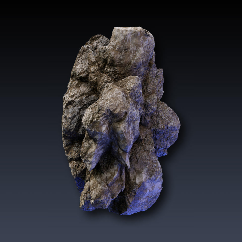 Rock Face Cliff Blocks 01 3D model_4