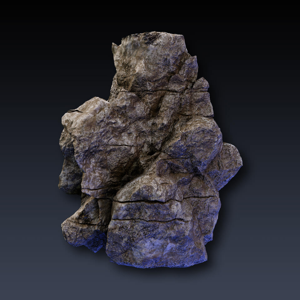 Rock Face Cliff Blocks 01 3D model_5