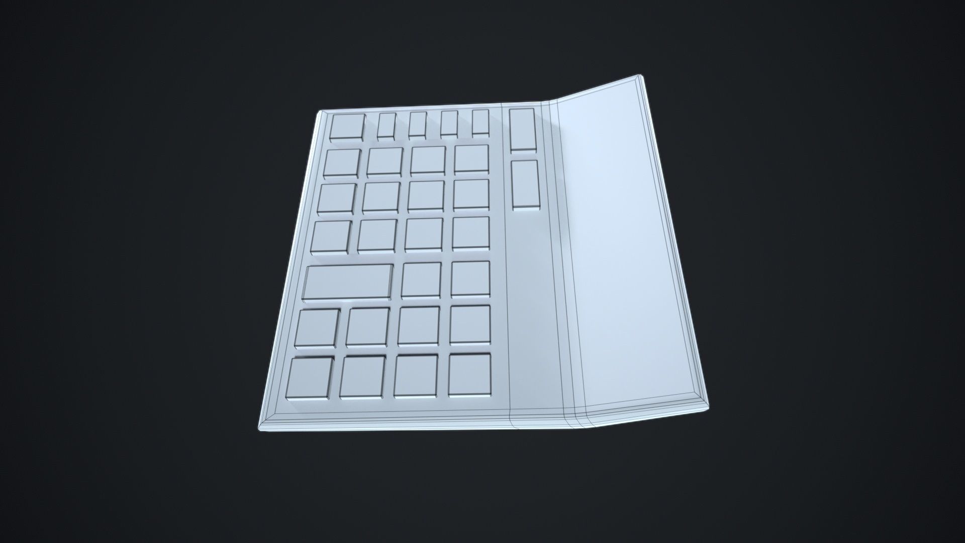 Calculator Low-poly 3D model_12