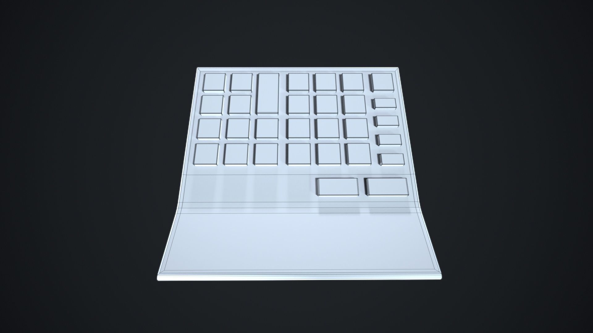 Calculator Low-poly 3D model_10