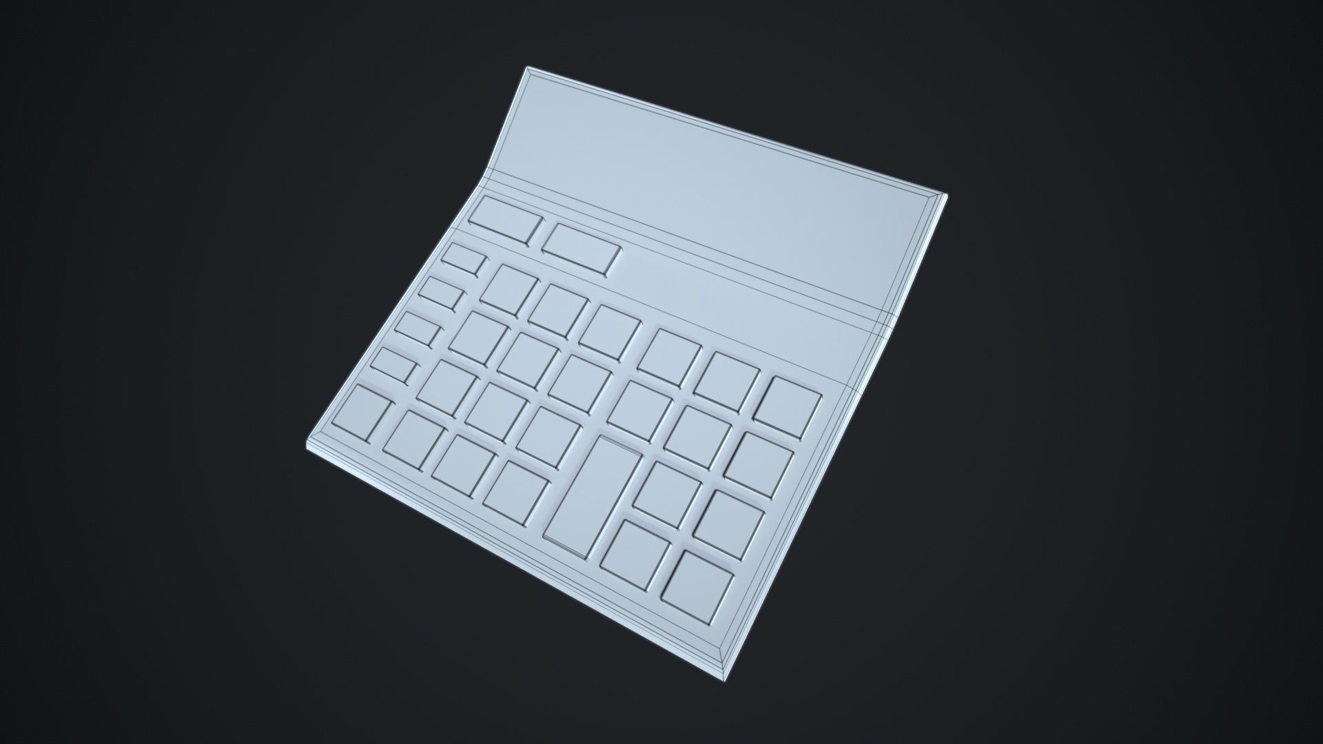 Calculator Low-poly 3D model_8