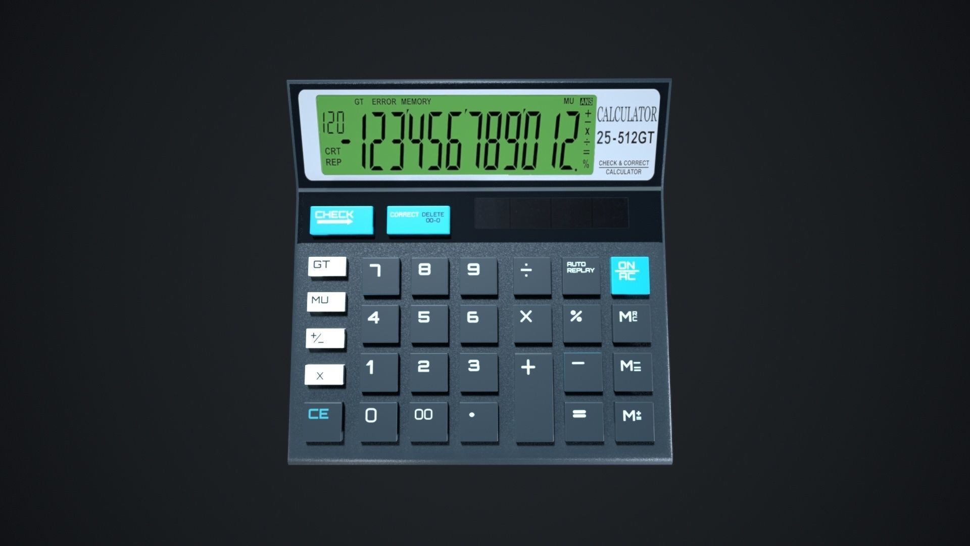 Calculator Low-poly 3D model_7
