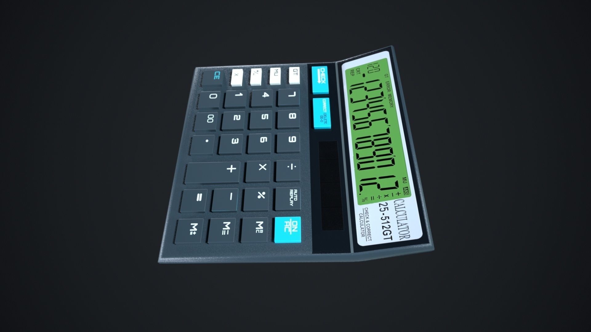 Calculator Low-poly 3D model_3