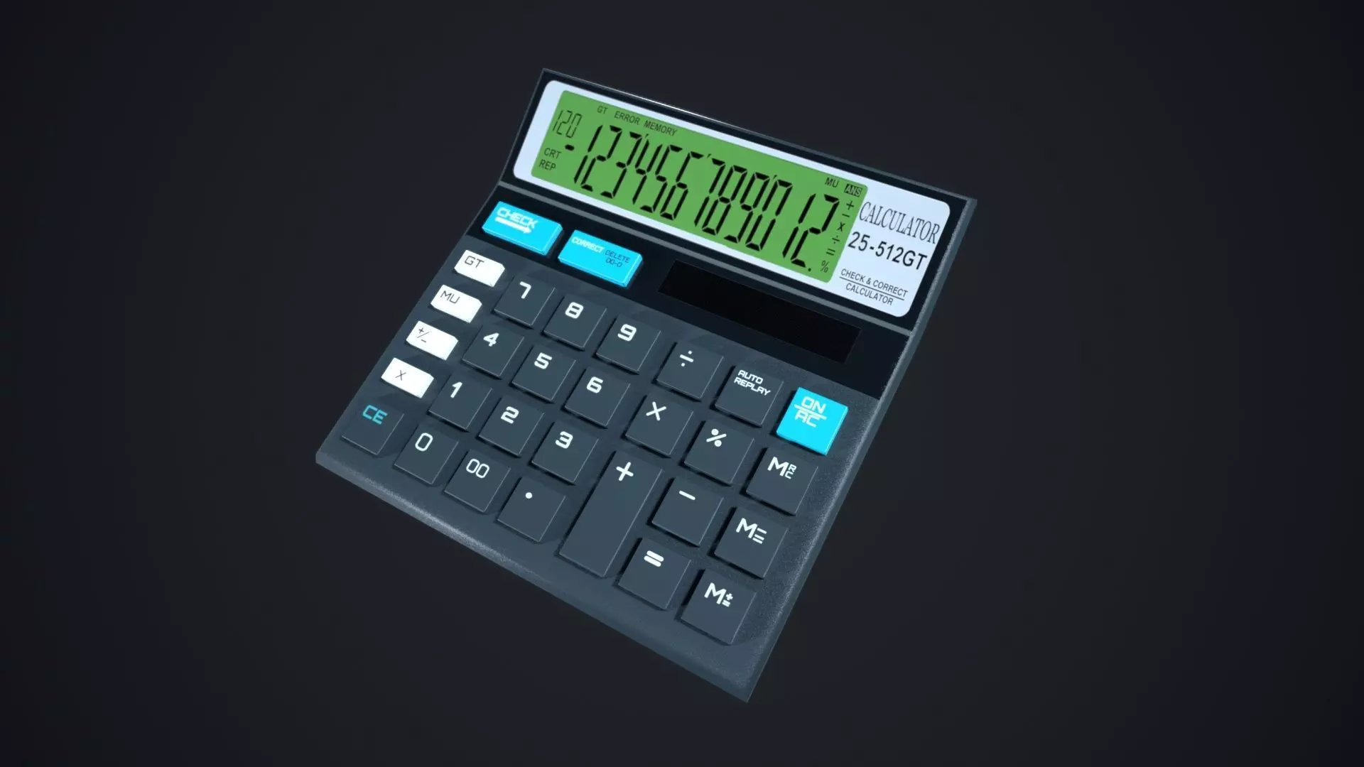 Calculator Low-poly 3D model_0