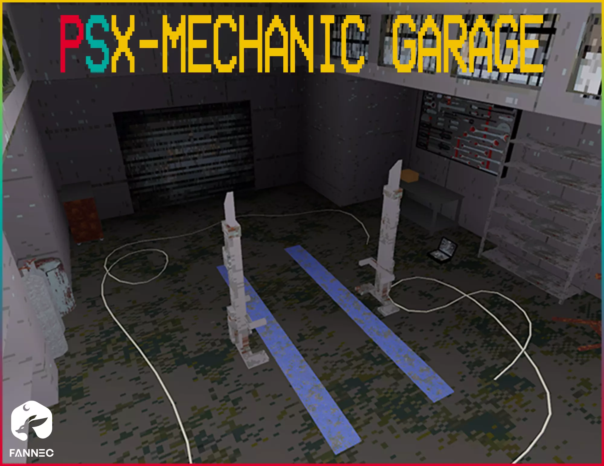 PSX Edition - Mechanic Garage Low-poly 3D model_0