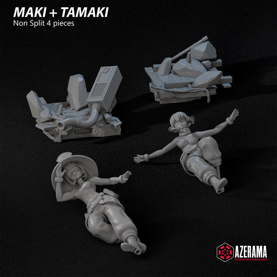 Maki and Tamaki STL Ready for 3D Printing 3D print model_5