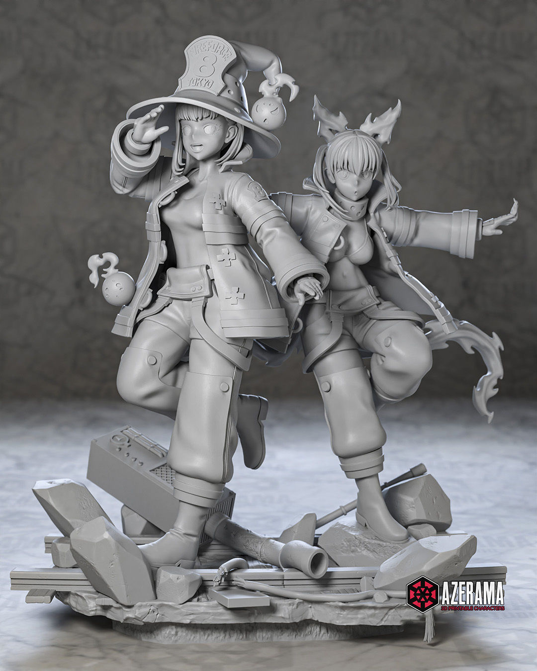Maki and Tamaki STL Ready for 3D Printing 3D print model_1