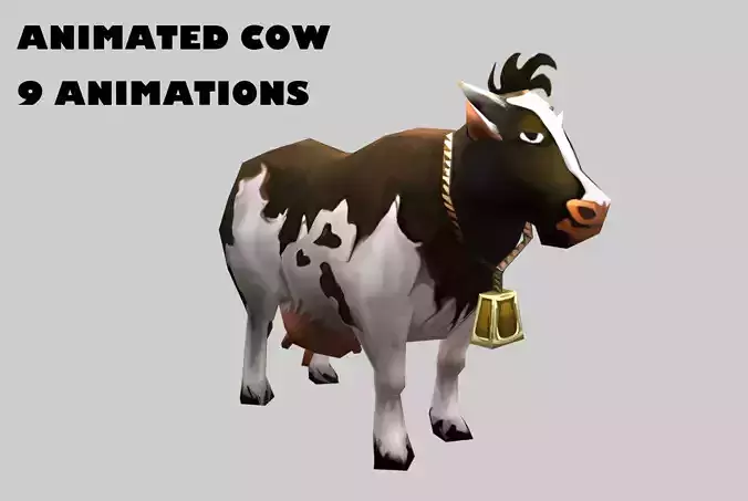 animated cow
