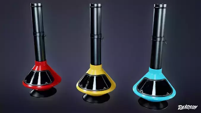 MIDCENTURY - Fireplace 01 - LOW POLY