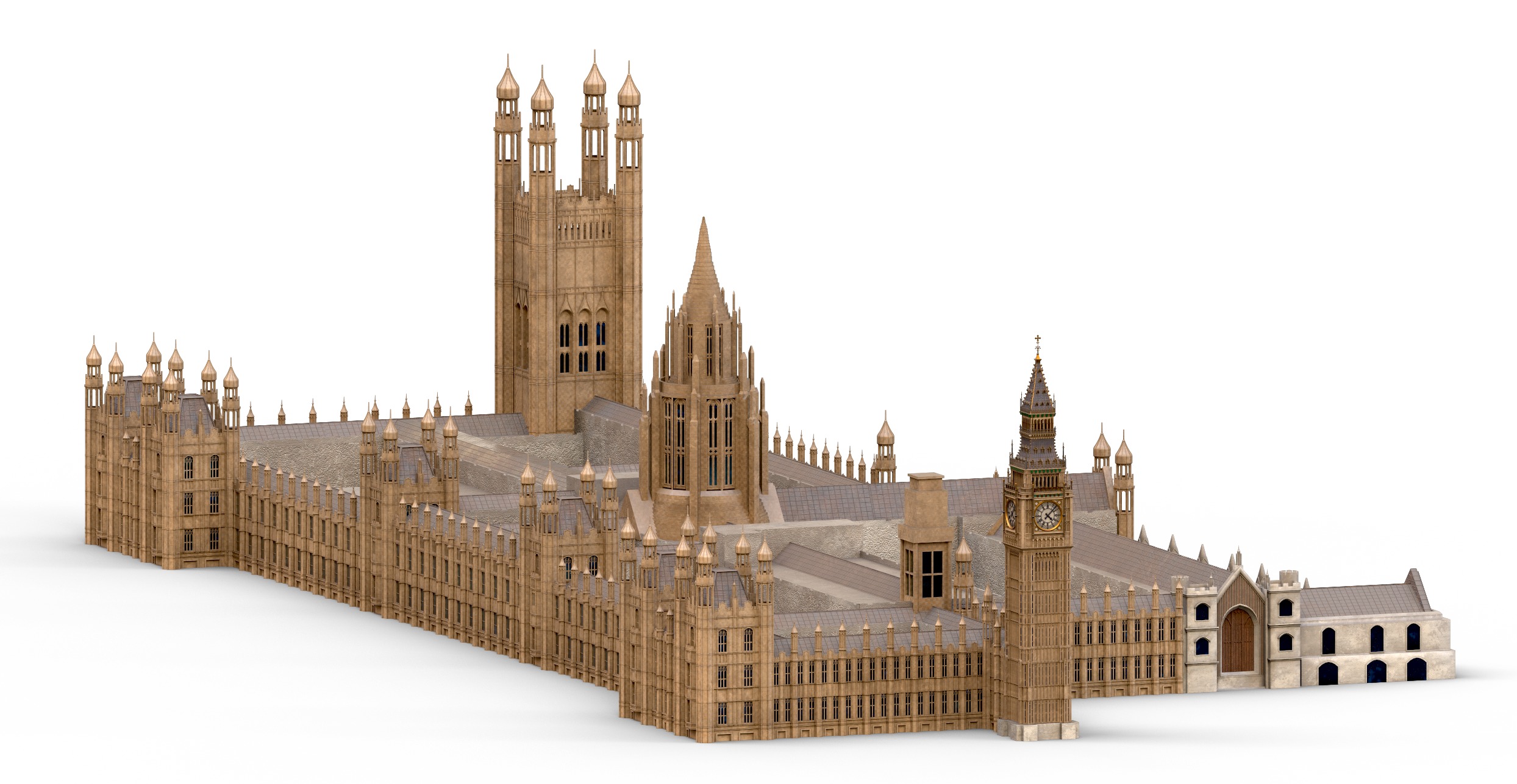 Palace of Westminster and Big Ben 3D model_8