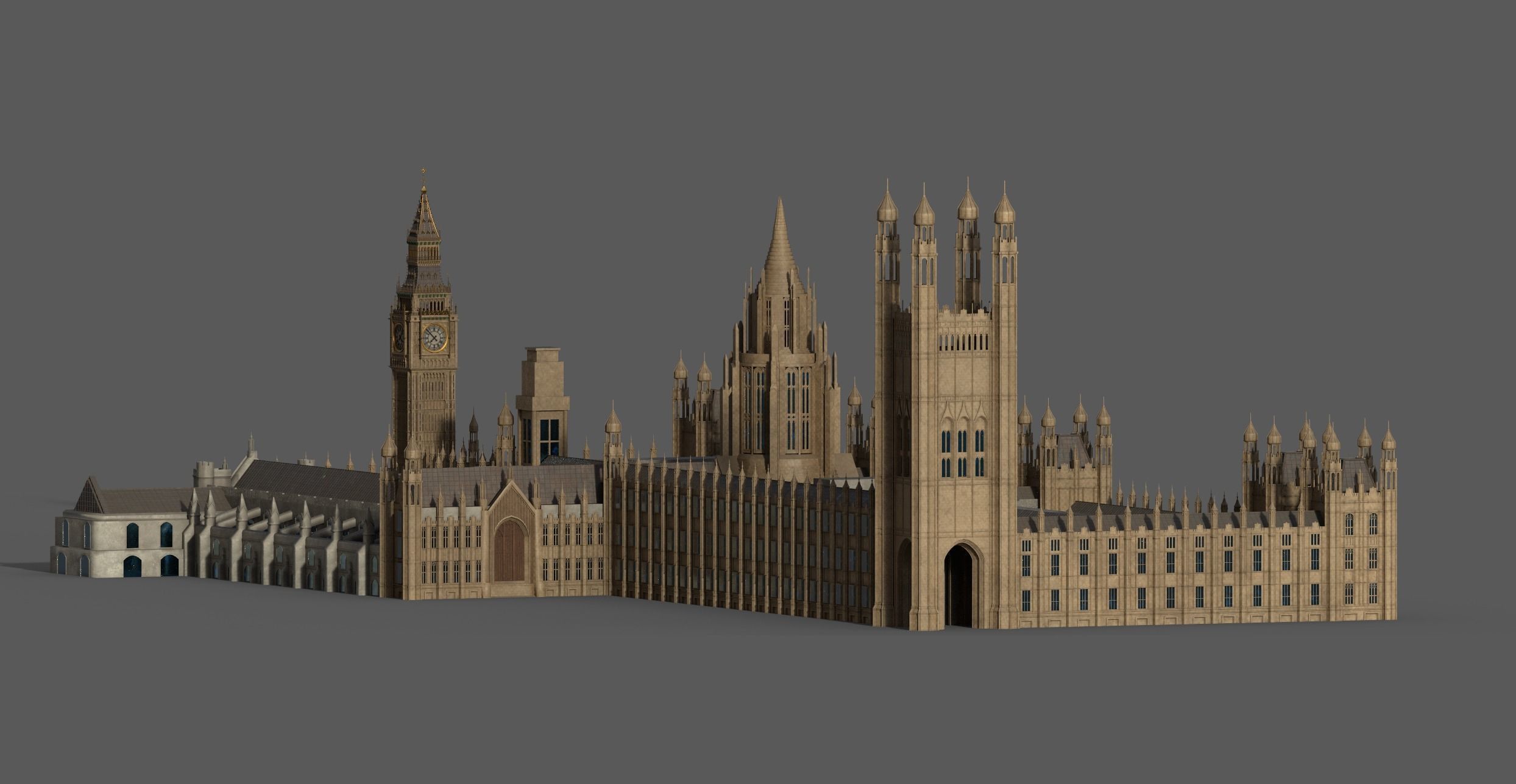 Palace of Westminster and Big Ben 3D model_13