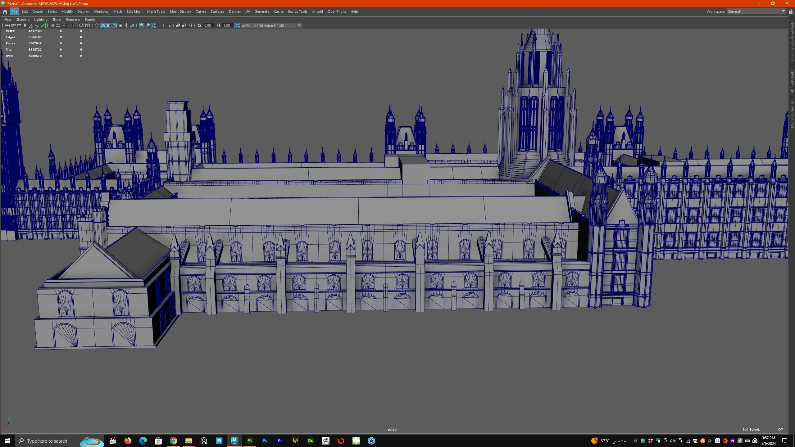 Palace of Westminster and Big Ben 3D model_31