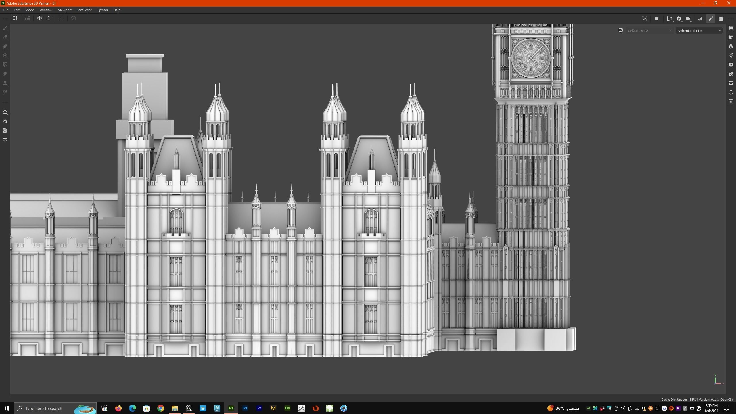 Palace of Westminster and Big Ben 3D model_26