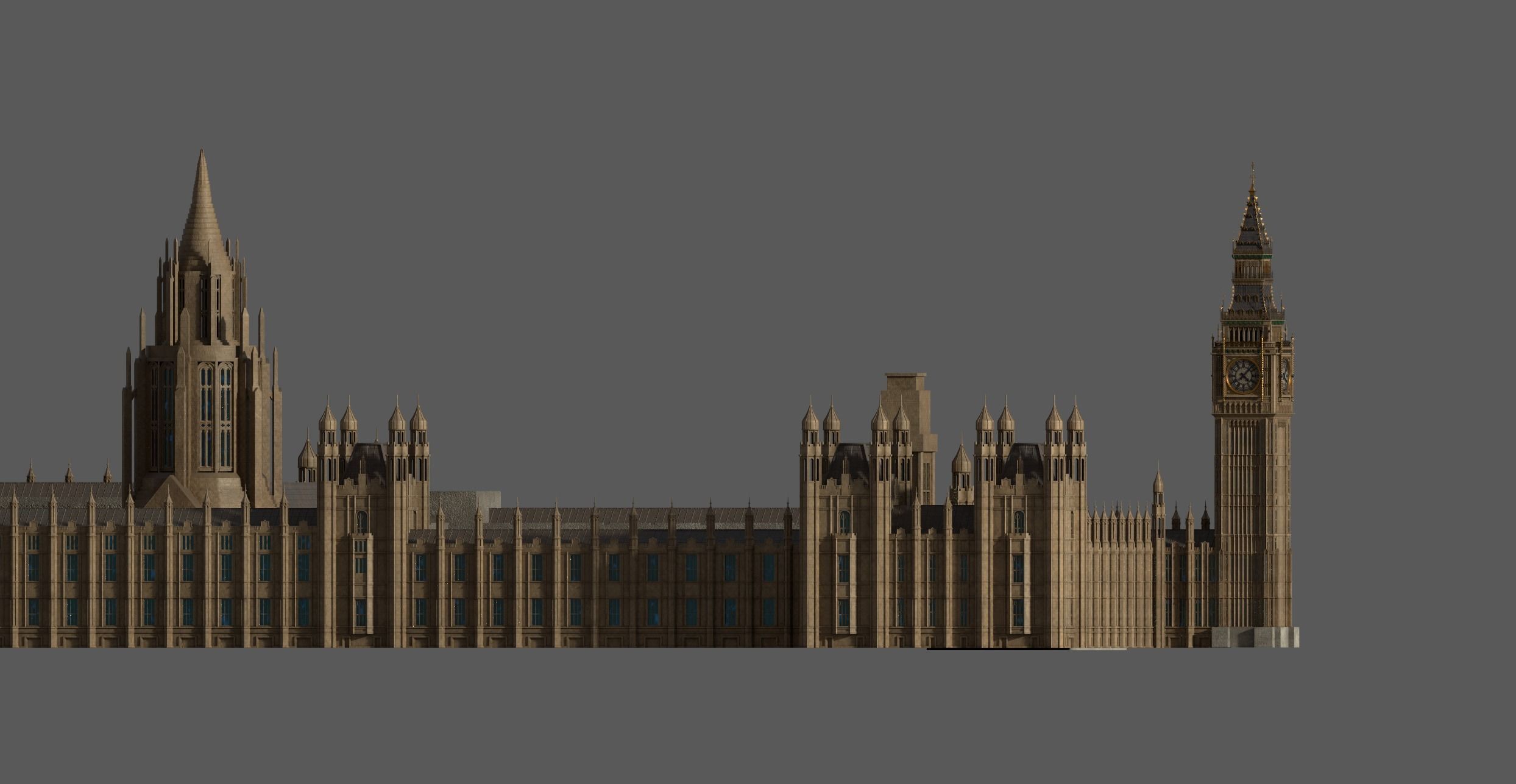 Palace of Westminster and Big Ben 3D model_15