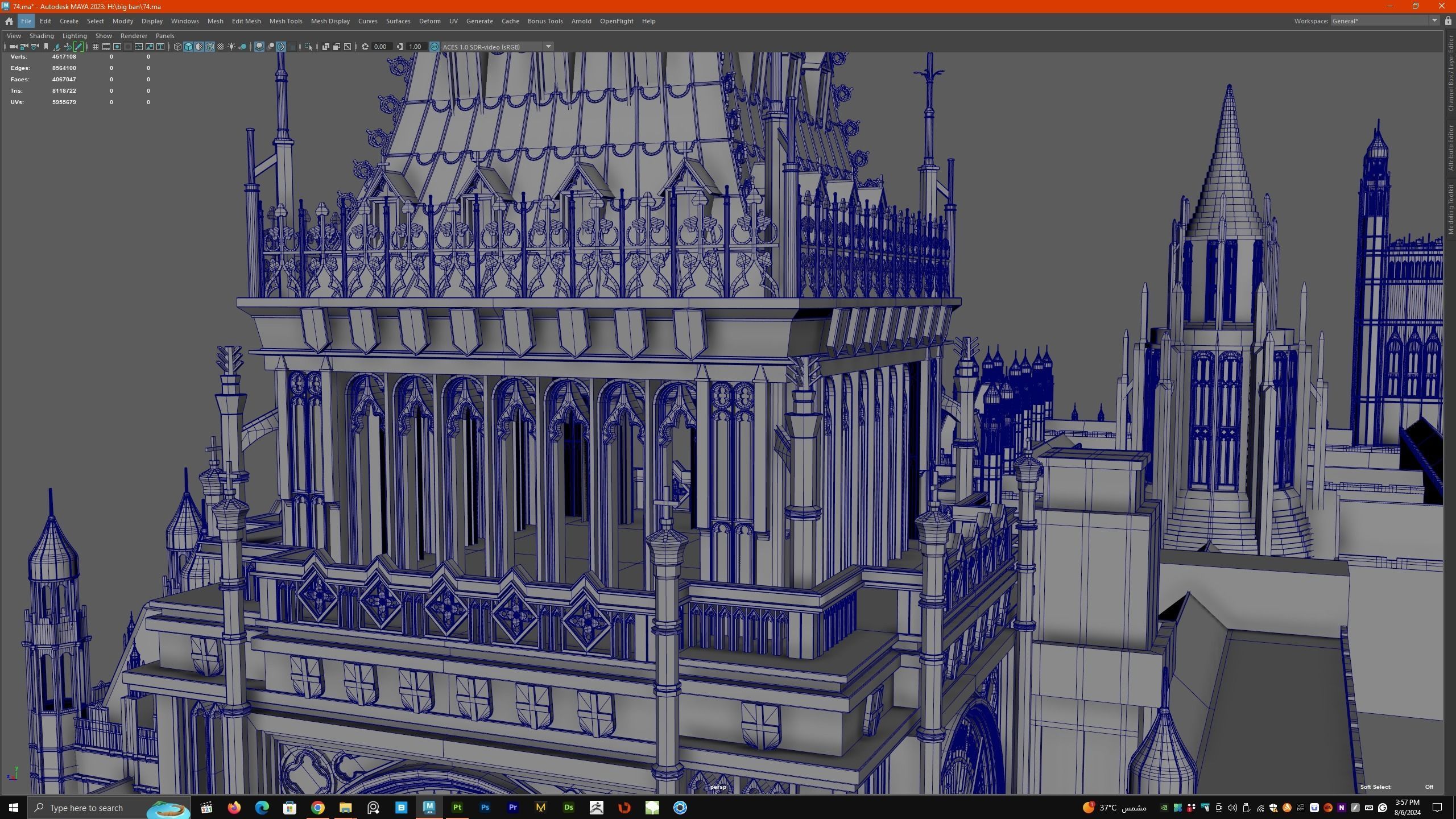 Palace of Westminster and Big Ben 3D model_35