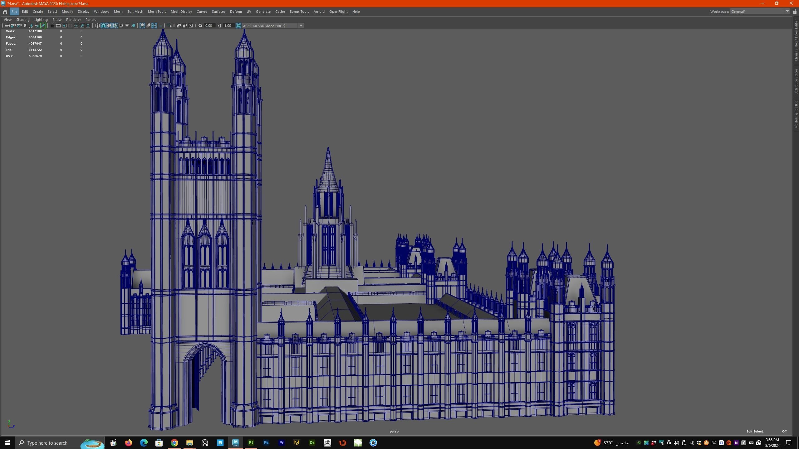 Palace of Westminster and Big Ben 3D model_29