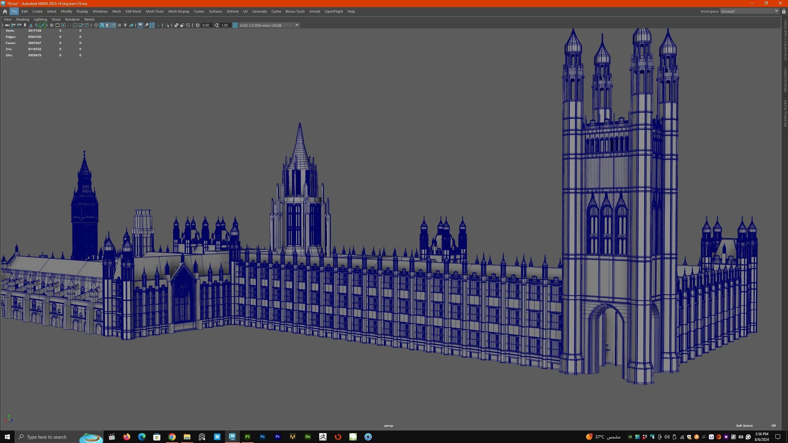 Palace of Westminster and Big Ben 3D model_30