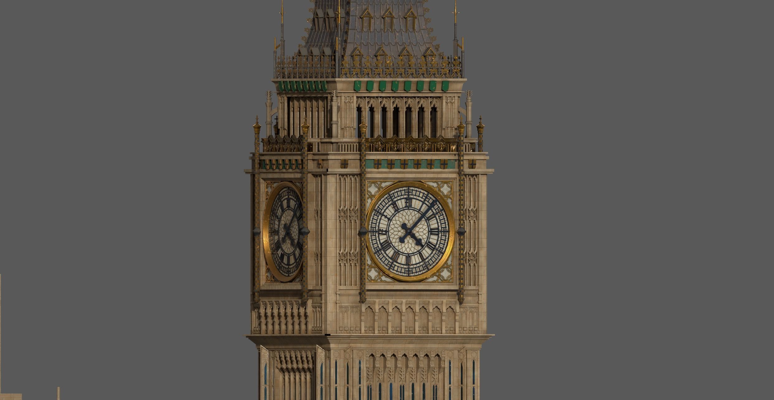 Palace of Westminster and Big Ben 3D model_1