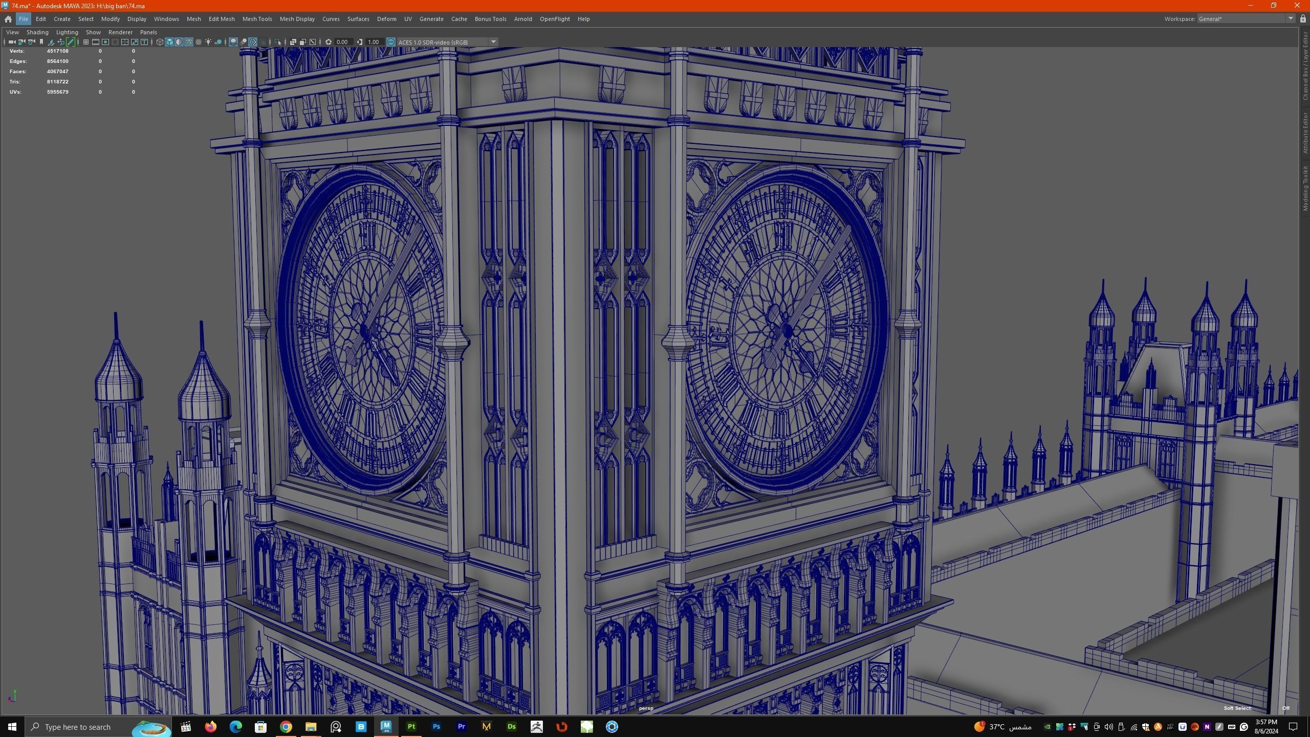 Palace of Westminster and Big Ben 3D model_28