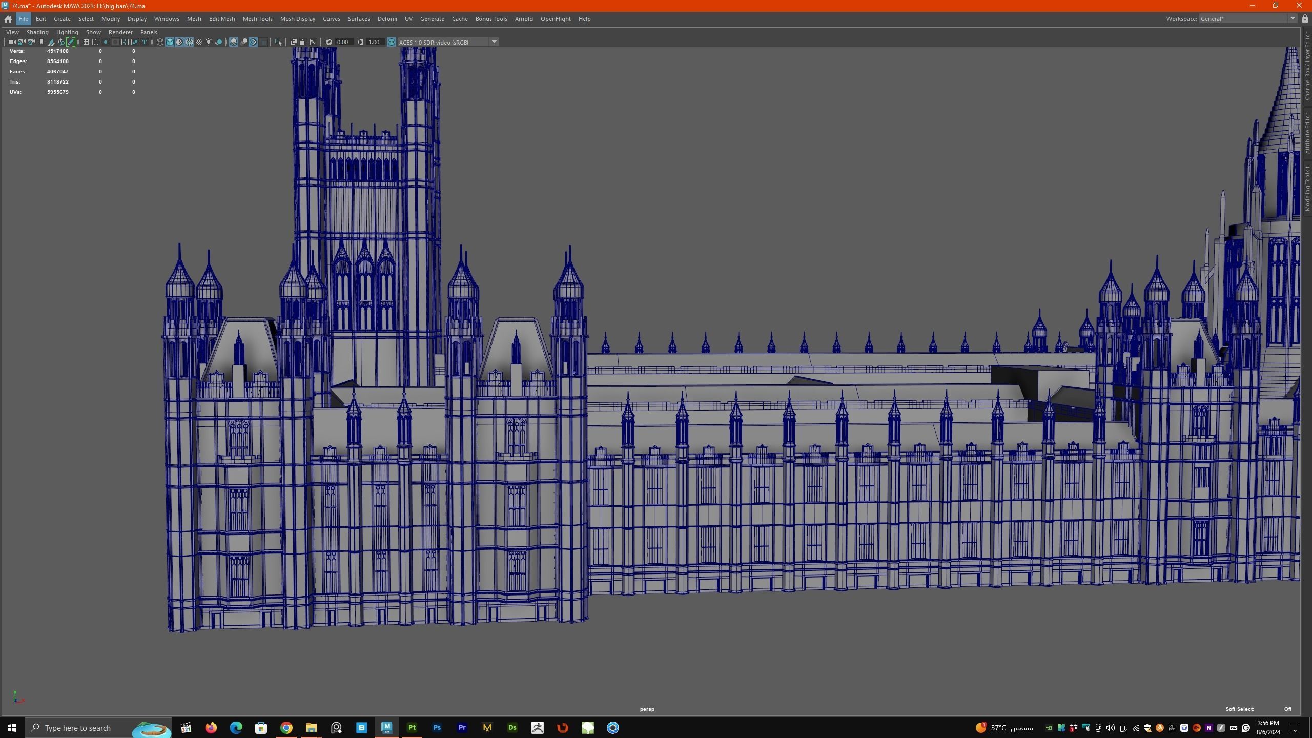 Palace of Westminster and Big Ben 3D model_37