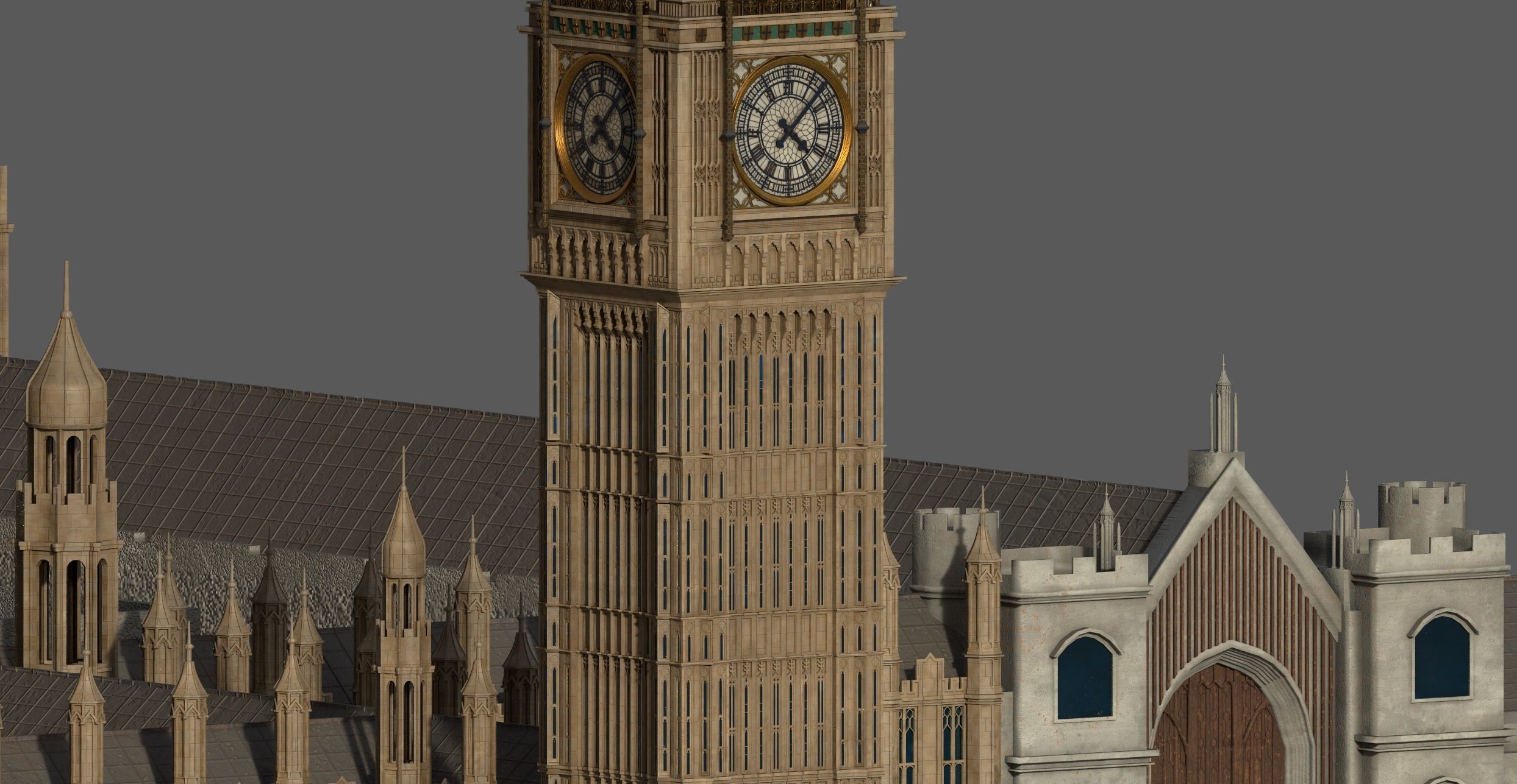 Palace of Westminster and Big Ben 3D model_14