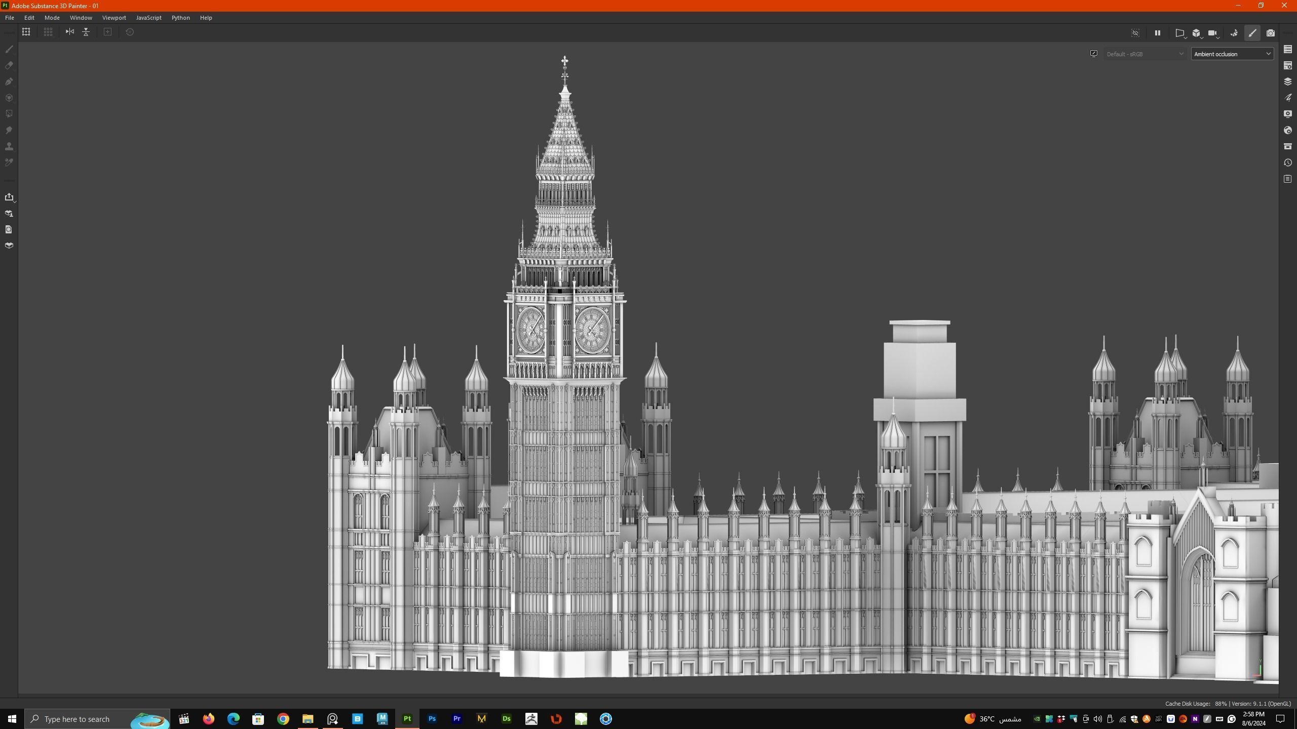 Palace of Westminster and Big Ben 3D model_27