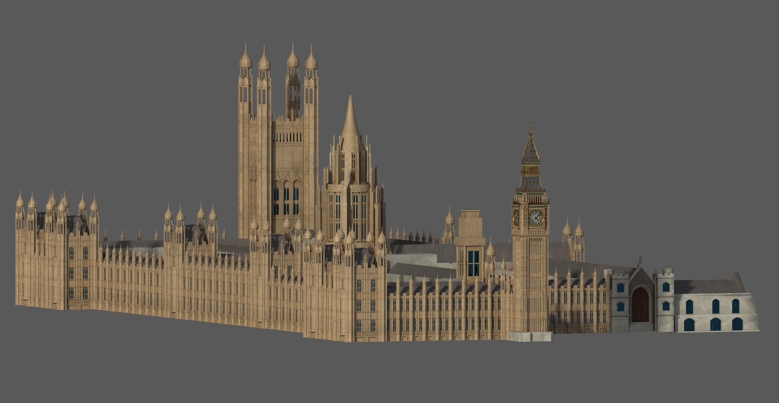 Palace of Westminster and Big Ben 3D model_10