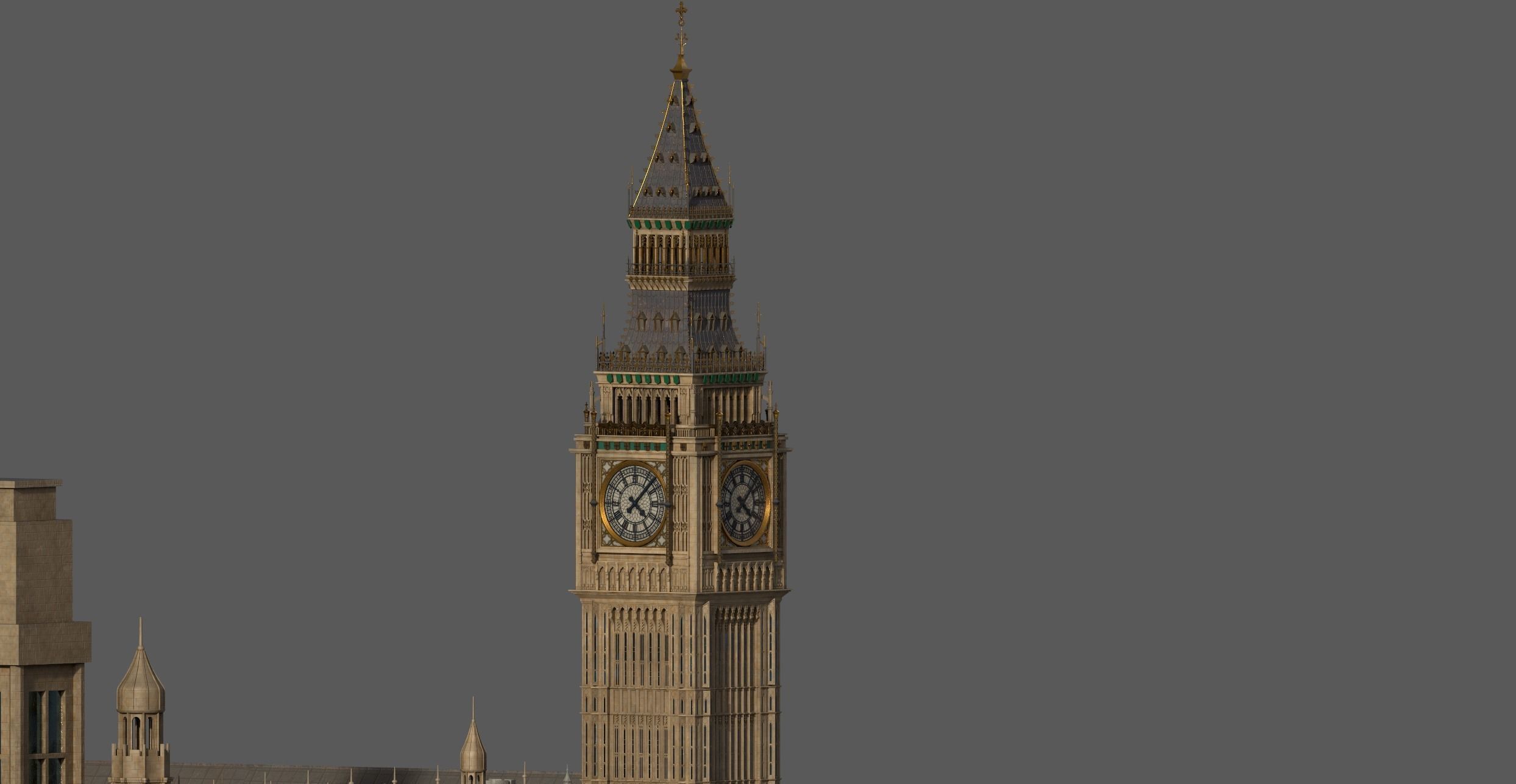 Palace of Westminster and Big Ben 3D model_2