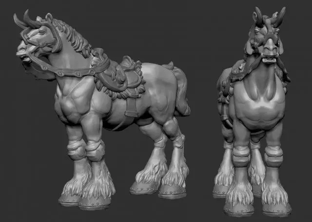 Horse cartoon 3d print 3D print model_0