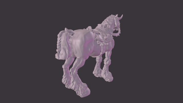 Horse cartoon 3d print 3D print model_3