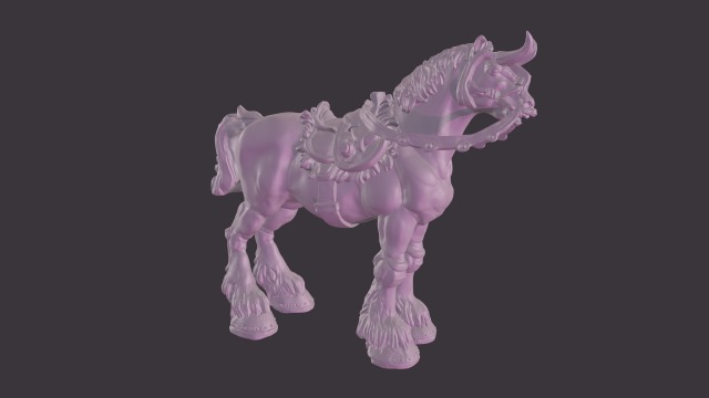 Horse cartoon 3d print 3D print model_1