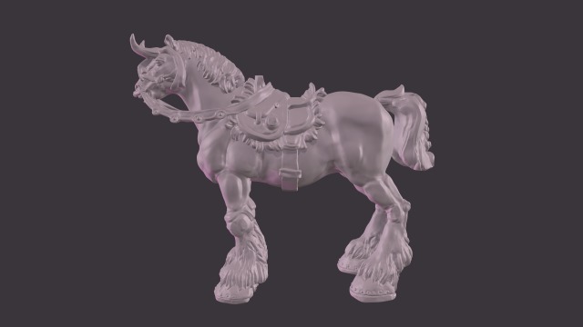Horse cartoon 3d print 3D print model_2