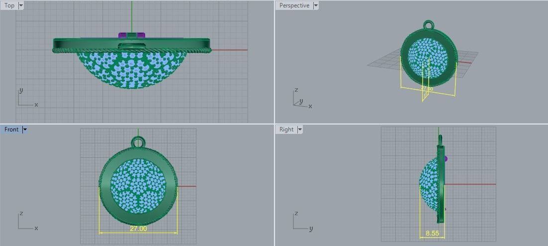 Pendant ball Model 5997 3D print model_5