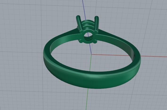 Solitaire ring Model 5965 3D print model_4