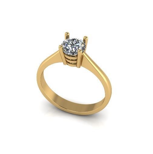 Solitaire ring Model 5965 3D print model_1