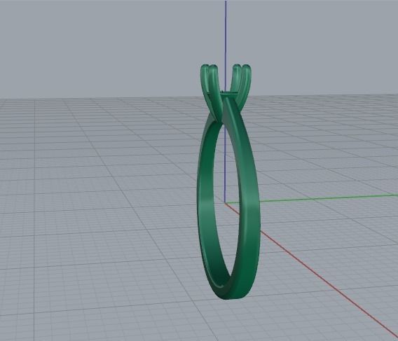 Solitaire ring Model 5964 3D print model_3