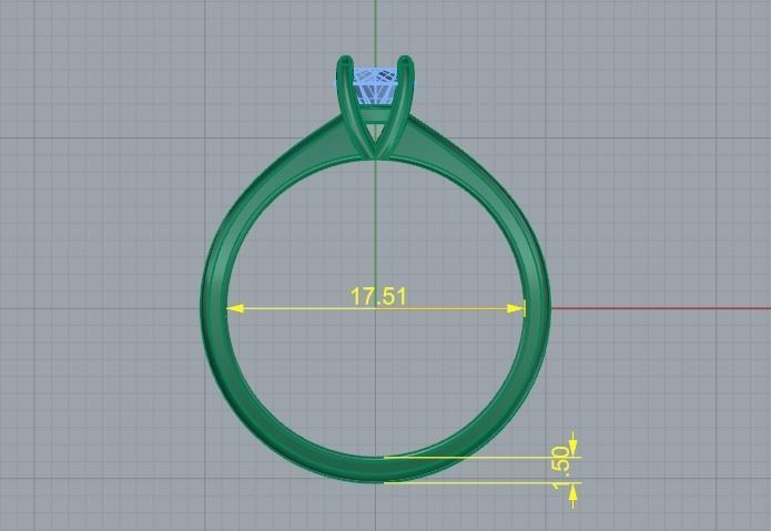 Solitaire ring Model 5964 3D print model_5